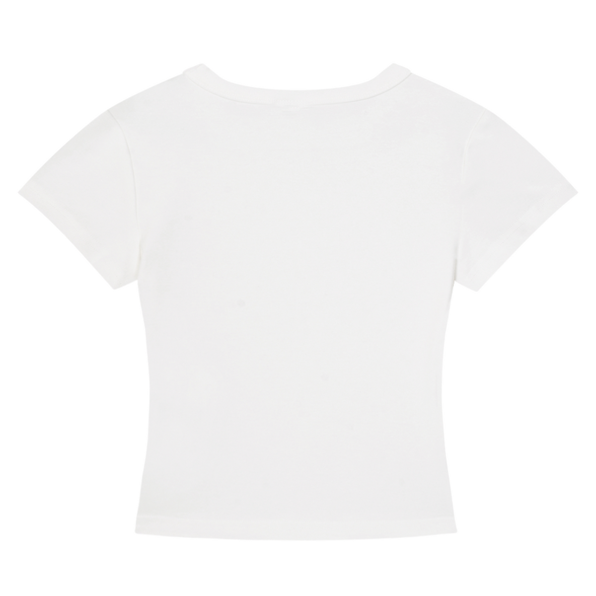 White Single Embroidered Tee back